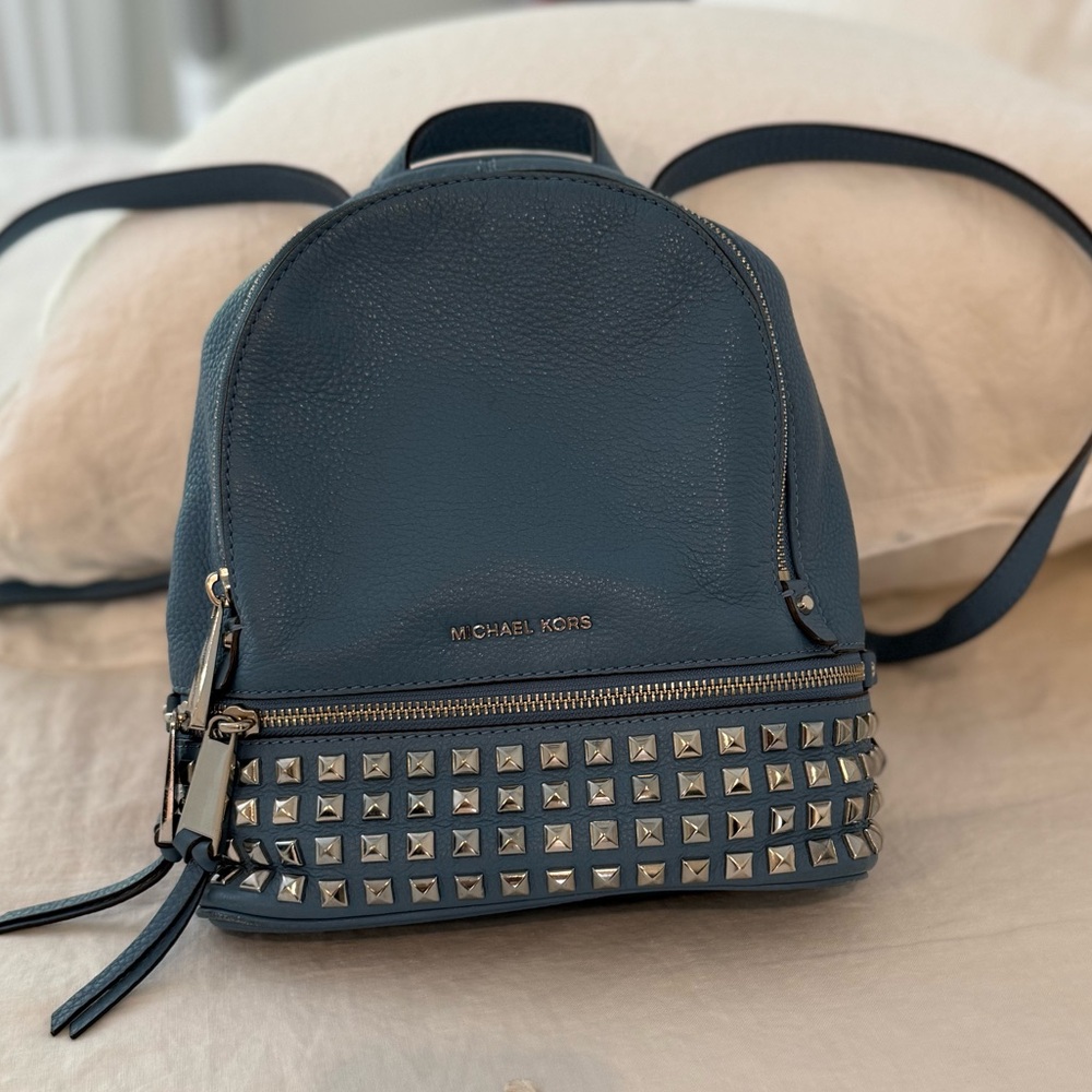 Michael Kors Teal Studded Backpack